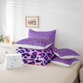 thumbnail image 6 of Feelyou Purple Leopard Print Bedding Comforter Set 7pcs, Simple Fashion Queen Bedding Sets, 6 of 8
