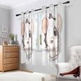 thumbnail image 2 of Yayeee Window Curtains Light Filtering 63"x52" Grommet Panel Pair Home Living Room Decor, White Mouse, 2 of 7