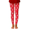 thumbnail image 4 of MEZZALL Child Pants Christmas Festive Snowflake Girls Athletic Pants Holiday Santa Comfort Slim Fit Casual Leggings With Stretch Waistband Play Everyday Wear Fashionable Trousers Slacks, 4 of 4