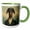 Green/White, variant on 3drose, Traditional Formal Portrait of a Dobermann, 11oz Magic Transforming Mug