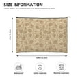thumbnail image 4 of Fotbe Brown Flowers Reusable Cosmetic Bag Makeup Bag for Women Large Travel Cosmetic Pouch Girls' Make Up Organizer, 4 of 8