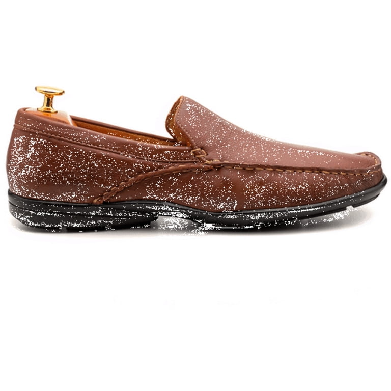 Moccasin Dillon Sandro Moscoloni Genuine Leather Brown Slip 