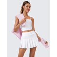 thumbnail image 3 of Falda CRZ YOGA Plisada de Cintura Alta para Tenis y Golf Blanca XX-S, 3 of 6