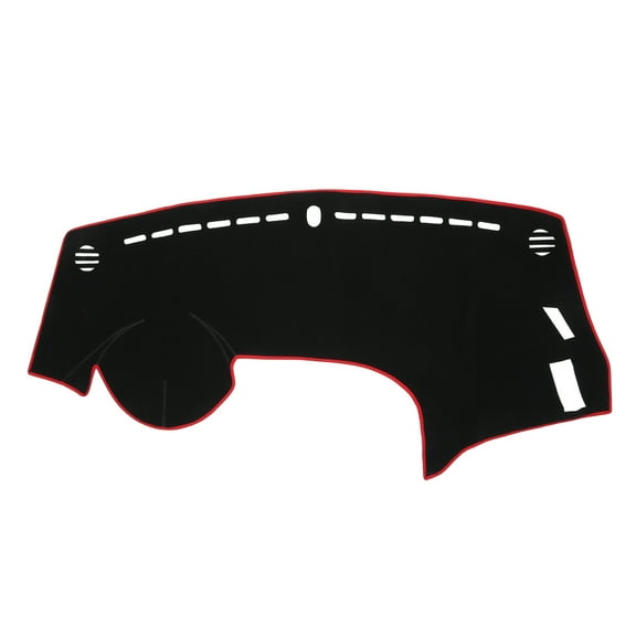 Unique Bargains Dash Cover Car Center Console Non-Slip Dash Board Mat for Kia Forte 2014-2018 Polyester Black Red 1Pc