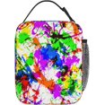 thumbnail image 3 of Insulated Lunch Bags Wide-Open Lunch Bag Leakproof Lunch Tote Bag For Shopping, Office, Gym,Camping Cooler Bag Paint Splatter Cooling Tote, 3 of 6