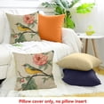 thumbnail image 4 of FCXZI Decor Holiday Pillow Case Bird Flowers Farmhouse Decor for Home Sofa Couch Linen 100% - Set of 1 Pillow Covers 18x18in, 4 of 5