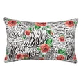 thumbnail image 1 of Balery Roses Mixed Zebra 1 Funda de Cojín Estampada, Regalos para Mujeres, Regalos de Amor para Ella, Regalos para Novia o Esposa, Funda de Almohada-14"x20", 1 of 6