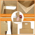 thumbnail image 3 of Greenpod 4 Cup Drink Carrier,12 Pack Coffee Cup Holders with Handle,Cardboard Cup Holders for Hot or Cold Drinks,Coffee Carrier with Ribbon and Card,Food Delivery Services and Bouquet(Kraft), 3 of 8