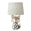 Levtex Baby - Bailey Table Lamp - Fox Lamp - Nursery Lamp - Base And Shade - Charcoal, Taupe, White - Nursery Accessories - Measurements: 22 in. high and 6 in. diameter