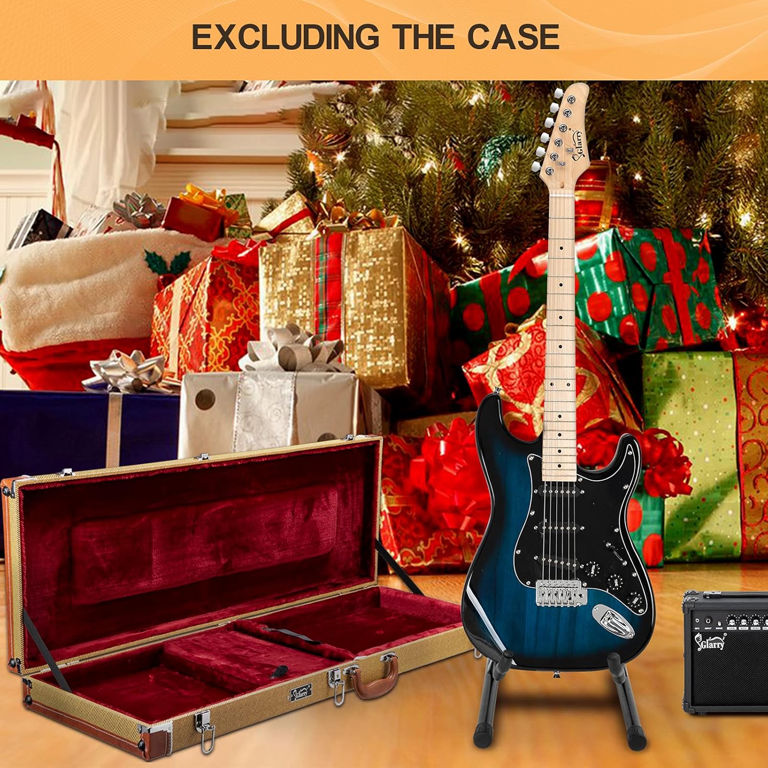 GLARRY Full Size Electric Guitar with 20W Amp  and Accessories Pack Guitar Bag for Music Lover Beginner