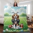 thumbnail image 2 of Happy Easter Hello Spring Beagle Playing Football Quilt Blanket Beagles Dog Lover Gifts Idea Cozy Comforter Throw Blanket - 13003, 2 of 5