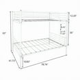 thumbnail image 5 of Gundir Modern Twin over Twin Metal Space-Saving Bunk Bed with Ladder, White, 5 of 7