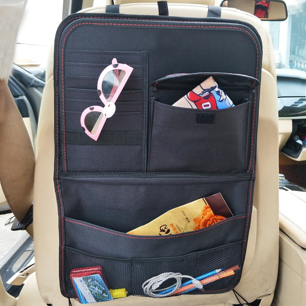 Universal Black Multi-Pocket Backseat Organizer Fits Truck, SUV and Saloon Car