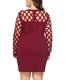 thumbnail image 4 of Vestido acampanado de talla grande para mujer, Sexy, cuello redondo, ahuecado, manga larga sólida, adelgazamiento de glúteos Fridja nbo2102, 4 of 9