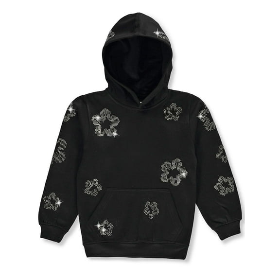 FWRD Boys' Crystal Flower Hoodie Color: black Size: 2t