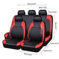 thumbnail image 2 of OTOEZ Universal Car Seat Cover Breathable PU Leather 5 Seats Full Set Waterproof Cushion Fit Most Honda Toyota Chevy Ford Nissan Vehicle Truck SUV, 2 of 11