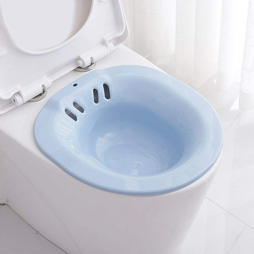 Upgraded Toilet Sitz Bath Tub for Elderly Hemorrhoids Elongated Toilet