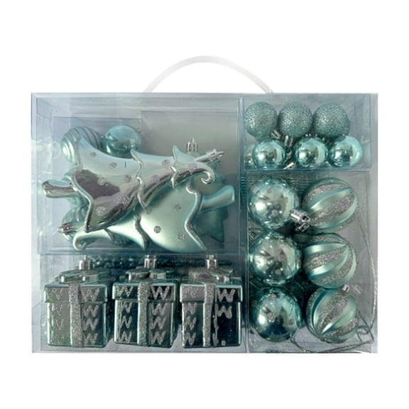 45PCS Christmas Ball Ornaments Sets Stocking Pack Painted Christmas Pendant Christmas Ornament Pendant Christmas Tree Balls for Farmhouse Christmas Decor, Colorful Xmas Holiday Party Decorations