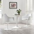 thumbnail image 4 of Modern Urban Contemporary Dining Armchair Set of 2, White Plastic, 4 of 4