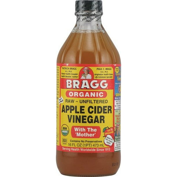 Bragg Organic Raw Unfiltered Apple Cider Vinegar With The 'Mother