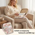 thumbnail image 3 of ZUXONGSY Pink Cross Rose Print Quilted Bible Cover Case for Women Portable Bible Bag Multifunctional Christian Gift with Pen Holder Handbag for Essentials, 3 of 7