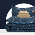 thumbnail image 1 of SLEEP ZONE Kids Twin Bedding Comforter Set - Super Cute & Soft Kids Bedding 5 Pieces Set with Comforter, Sheet, Pillowcase & Sham (Space Rocket), 1 of 4