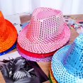 thumbnail image 6 of Sequin Fedora Hat Bling Dance Hats Shining Sequin Hat for Man and Women, 6 of 8