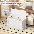thumbnail image 2 of Gymax 35.5'' Storage Chest Lift Top Storage Box w/Safety Hydraulic Strut & Metal Hinges White, 2 of 9