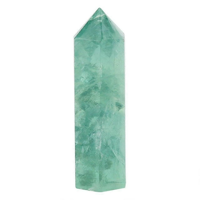 Crystal Quartz Natural Green Fluorite Hexagonal Crystal Column Fluorite Energy Stone 5-7cm