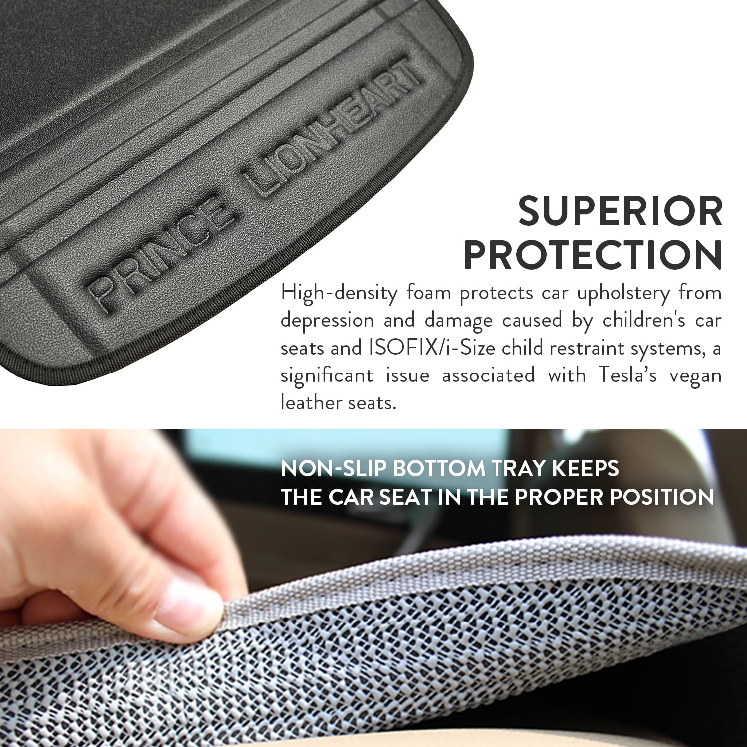 Prince Lionheart SeatSaver® Baby Car Seat Protector with Lip Barrier & Non-Slip Backing, B