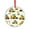 Pattern, variant on Cartoon Goldfish Wear Red Santa Hat Crystal Glass Ornament Appreciation Gift for Xmas Friend Bestie Nurse Teacher Mentor Boss Coworker Gold Blue Water Fish Round Ornament
