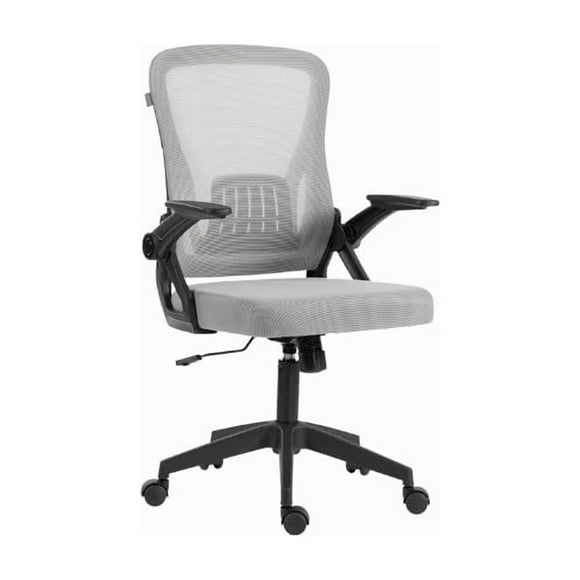 Silla de Oficina Flux Lite EC313, Reposabrazos Abatibles, Soporta hasta 100Kg, Color Gris.