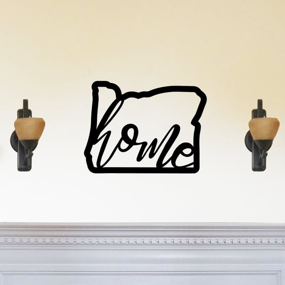 Oregon Home State Silhouette Solid Steel Home Decor Decorative Accent Metal Art Wall Sign