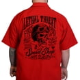 thumbnail image 2 of Lethal Threat Not for the Slow Skull Shop Mens Button Up Short Sleeve Shirt Red 3XL, 2 of 2