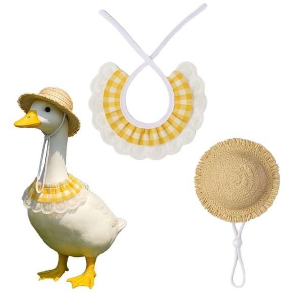 LGHDIWN Spring Garden Geese Themed Porch Decor - Outdoor Weather-Resistant Figurine with Patterned Clothing for Patio, Yard and Seasonal Home Decoration