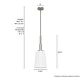 thumbnail image 6 of Hunter - Nolita 1-light Brushed Nickel, Small Pendant Light, Dimmable, Modern Style, Cone Shaped, for Bedrooms, Kitchens, Dining, Living Rooms - 19885, 6 of 7