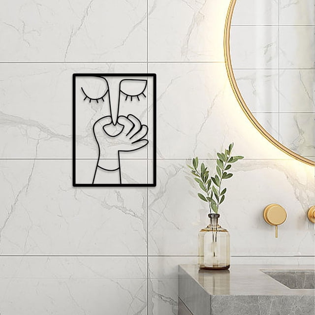 Decoración divertida de pared para baño, letrero colgante minimalista para oficina, decoración para inodoro, para interior de sala de estar