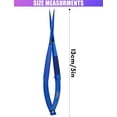 thumbnail image 4 of Cross Edge Spring Scissors 5 Inch straight Stainless Steel Precision Eyebrow & Eyelash Shaping & Trimming Scissor, Snips Squeeze, Embroidery & Knitting Micro Tip Craft (Blue), 4 of 18
