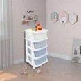 thumbnail image 4 of Gradient Blue PP Plastic 36x36x72cm
4-Storey Storage Cabinet With Wheels Large-Capacity Storage Cabinet, 4 of 11