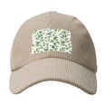 thumbnail image 4 of Baseball Cap Bent Eaves Design 6 Piece Cap Body Breathable Not Hot Plastic Cap Drag For Daily Travel Vacation Watercolor Light Green Leaves (1) Beige, 4 of 8