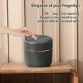 thumbnail image 6 of Small Trash Can with Lid, Mini Trash Can for Bathroom, Office and Bedroom, Small Bathroom Garbage Can with Swing Top, Compact Waste Basket for Desk, Dorm & Home, Gray - Xuniizn, 6 of 9