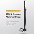 thumbnail image 3 of Portable High Pressure Bike Pump Rear Shocks Tire Outdoor Lightweight With Gauge, 3 of 10