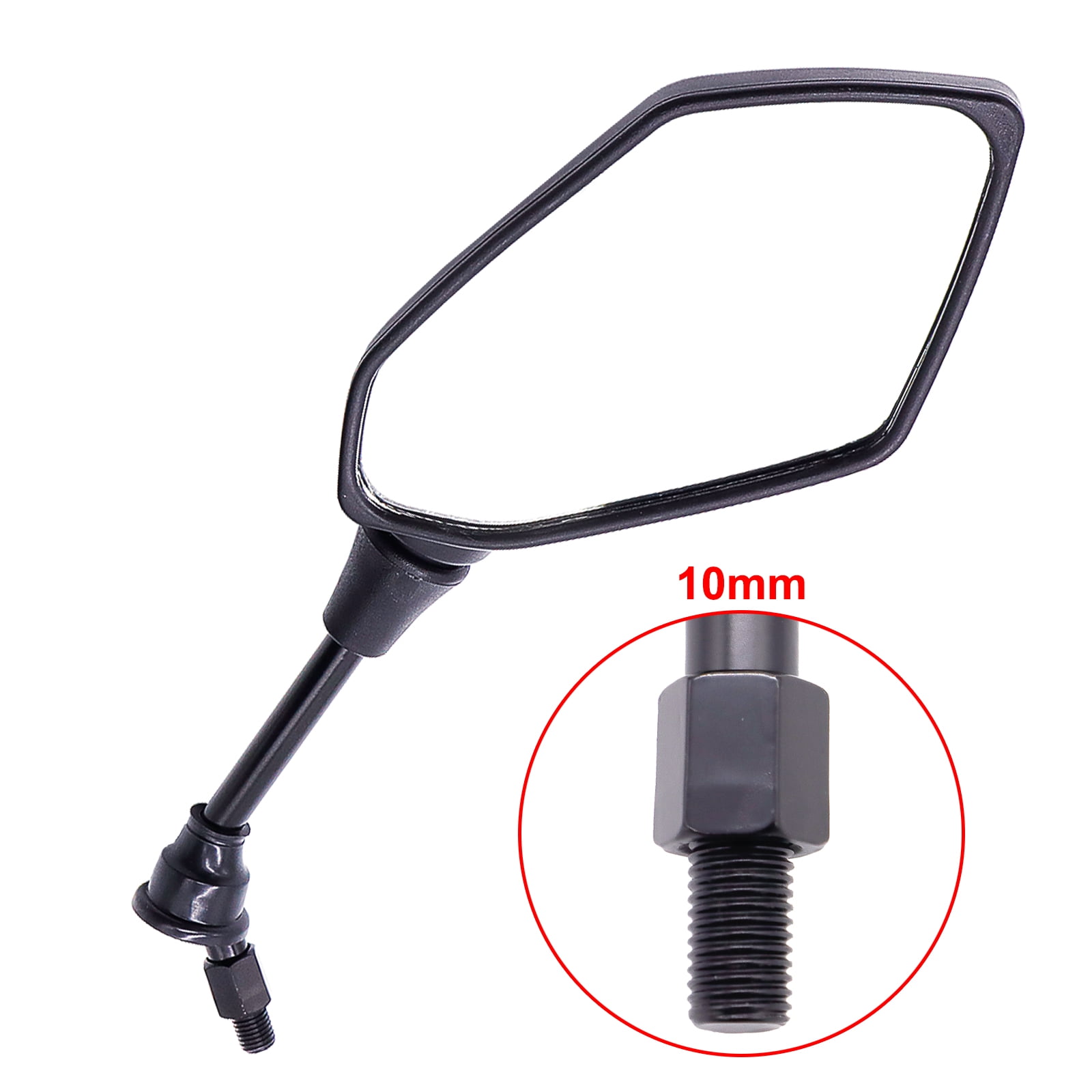 AUTOXBERT 2x Motorcycle Rear View Side Mirrors With 2x Free 7/8" Handle Bar Mount for ATV Bike