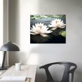 thumbnail image 3 of JEUXUS White Lotus Metal Tin Sign Wall Decor Retro Tin Sign Flowers Vintage Metal Poster Wall Art Decor Sign for Wall Art Home Decoration Bathroom Garden Home Decor Restroom Cafe 20x16 inch, 3 of 4
