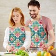 thumbnail image 3 of Pioneer Flower Floral Print Pattern Apron for Women and Men, Cotton Linen Waterproof with Pockets, Adjustable, 33x27 Inch for Kitchen, Gardening, BBQ, Salon, 3 of 6