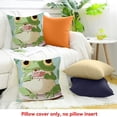 thumbnail image 4 of ZFLMY Party Decor Birthday Gift Frog Cake Kawaii 100% Linen Pillow Covers for Home Sofa Couch 24x24in, 4 of 5