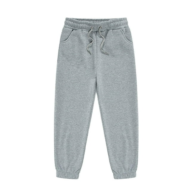 Girls' Autumn Winter Sports Pants - Elastic Waist, Polyester, Long Length - for 2-13 Years, Suitable for School/Gym