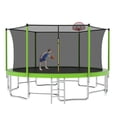thumbnail image 4 of EUROCO 15FT Trampoline with Basketball Hoop & Enclosure, 2000lbs 10FT 12FT 14FT 15FT Trampoline for Kids and Adults, Outdoor Backyard Trampoline, 4 of 8