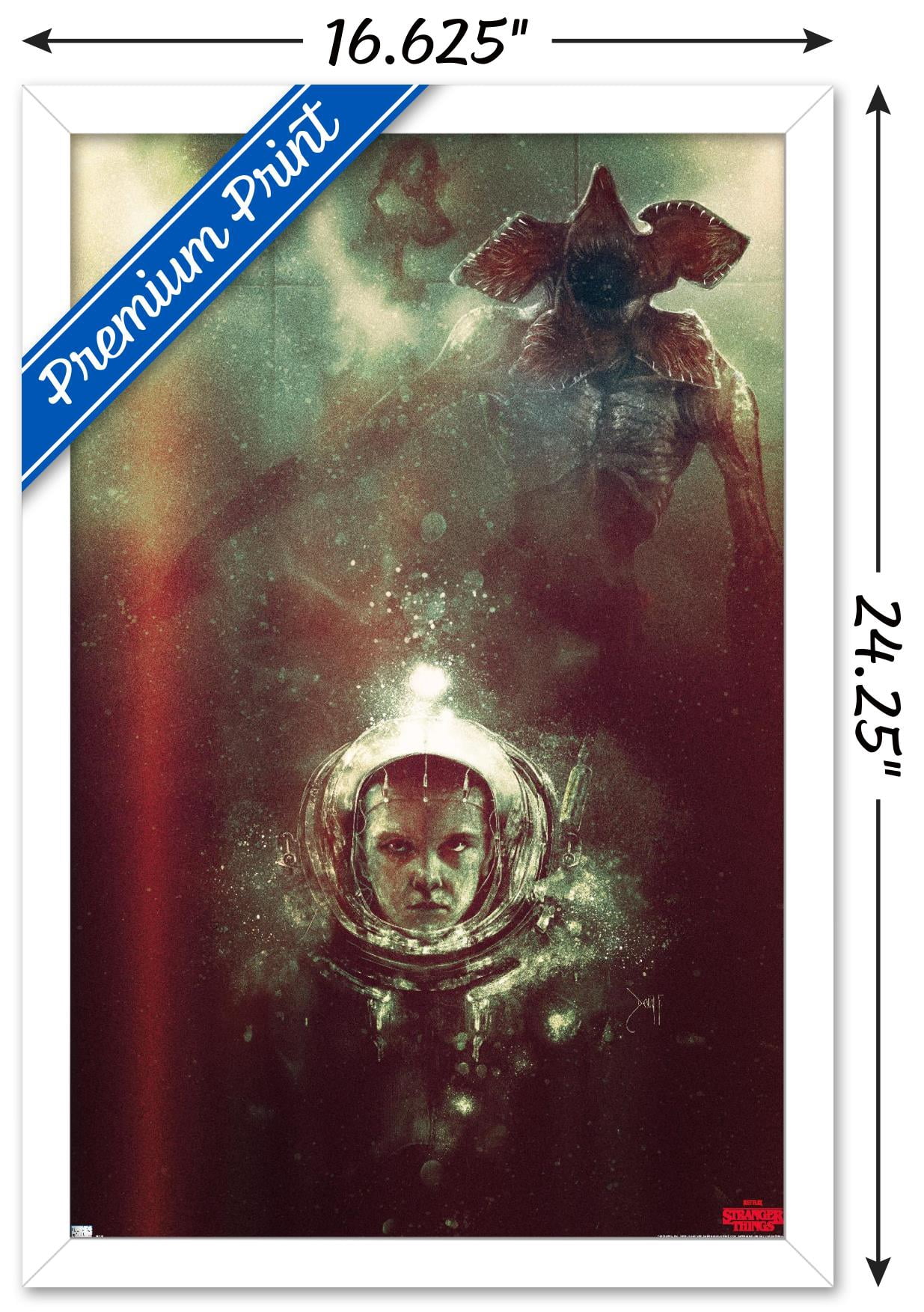 Netflix Stranger Things - Underwater Wall Poster, 14.725" x 22.375", Framed