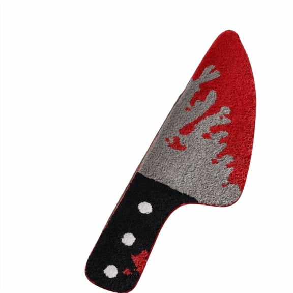 Luoshdecor Scream Knife Rug, Funny Gothic Area Rubber Rugs Non Slip Machine Washable, for Kitchen Bathroom Bedroom Indoor Decor